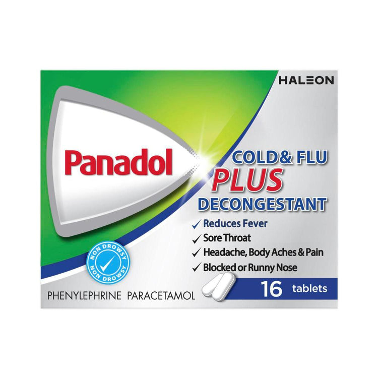 Panadol Cold And Flu Plus Decongestant - 16 pack