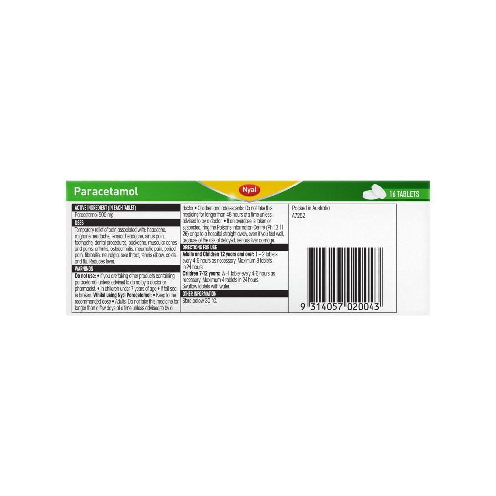 Nyal Paracetamol Tablets - 16 Pack