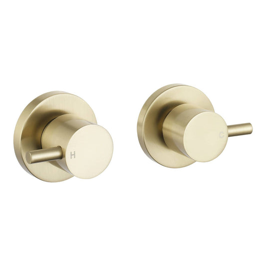 Mondella Resonance Brushed Brass Wall Top Assembly - 245 x 76 x 245mm