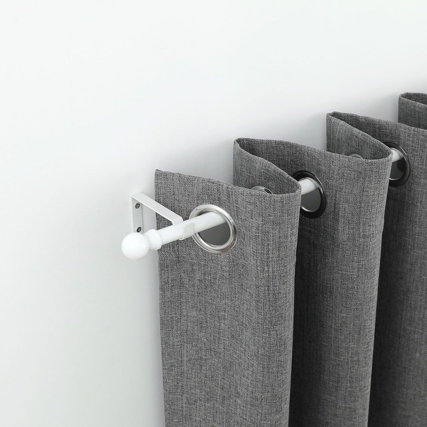 Windoware White Metal Single Curtain Unstayed Bracket - 100mm - 2 Pack
