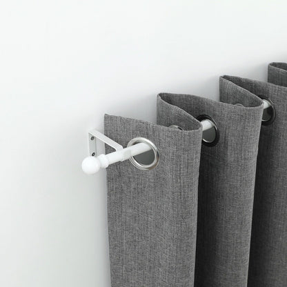 Windoware White Metal Single Curtain Unstayed Bracket - 100mm - 2 Pack