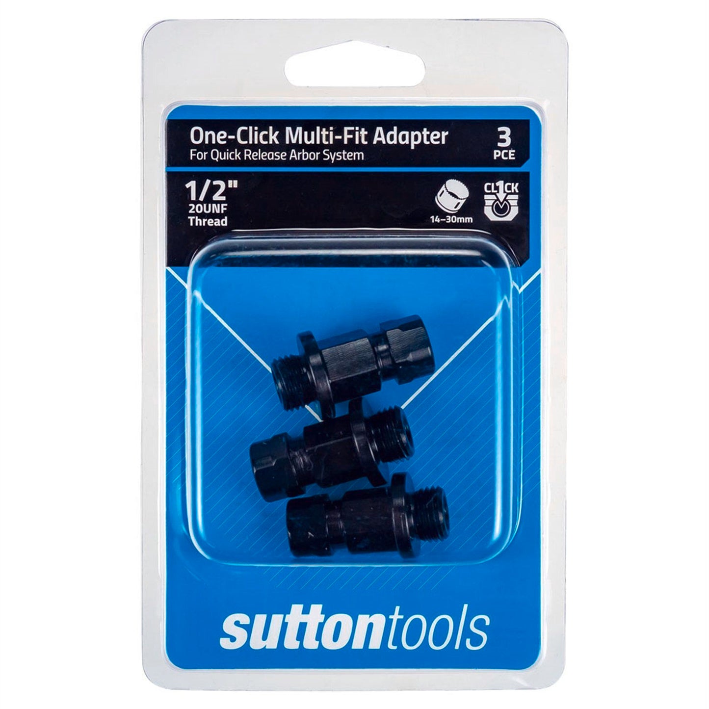 Sutton Tools Holesaw Adaptor - 14-30mm - 3 Pack