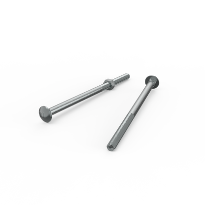 Zenith M10 x 200mm Zinc Plated Cup Head Bolts and Nuts - 12 Pack