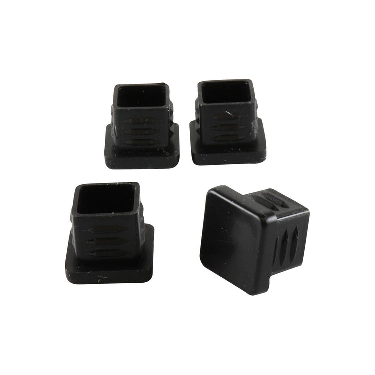 Surface Gard Black Square Plastic Chair Tips 16mm 4 Pack