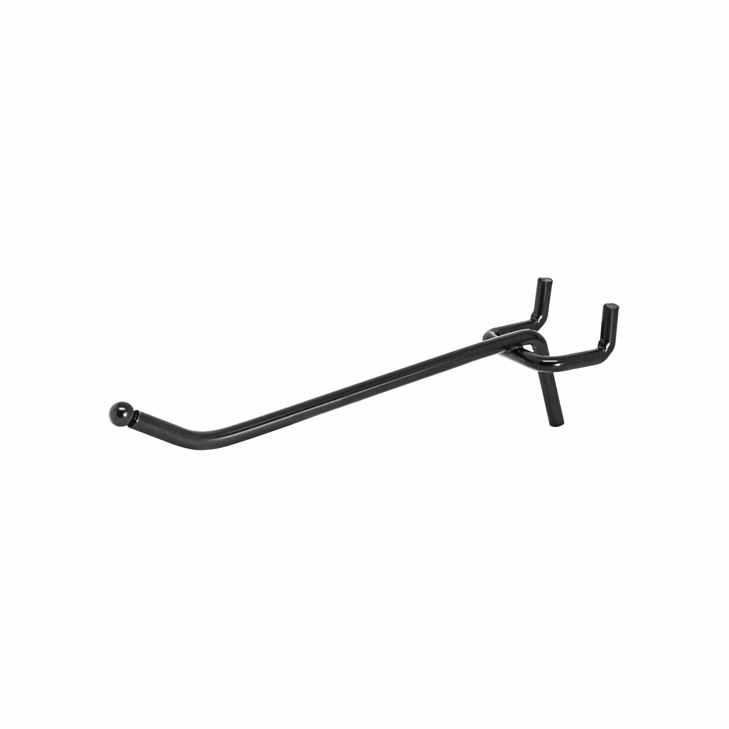Pinnacle Medium Single Prong Pegboard Hook - 30 x 35 x 70mm - 20 Pack - Gloss Black