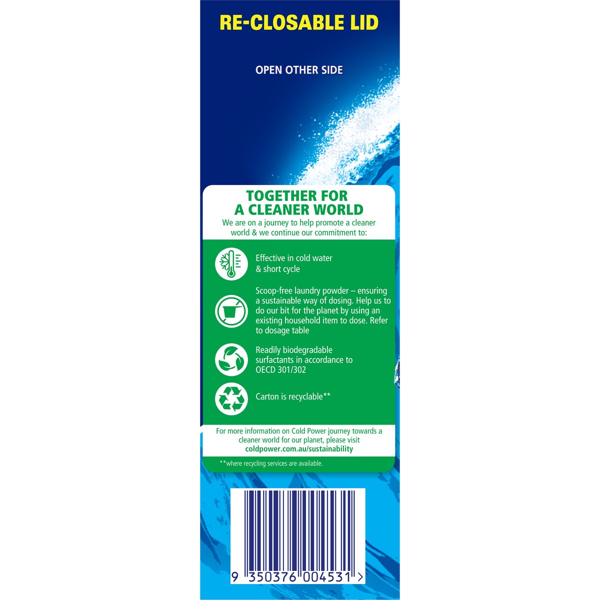 Cold Power Advanced Clean Laundry Washing Powder Detergent 4kg