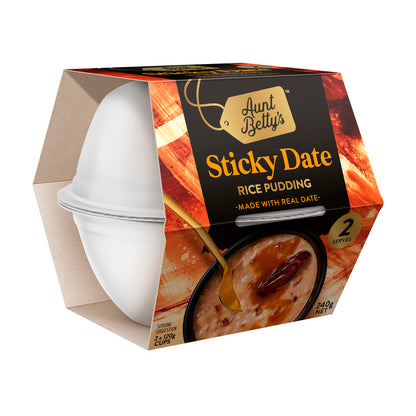 Aunt Betty's Rice Pudding Sticky Date 2 Pack - 240g