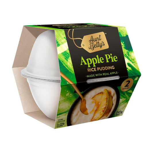 Aunt Betty's Rice Pudding Apple Pie 2 Pack - 240g