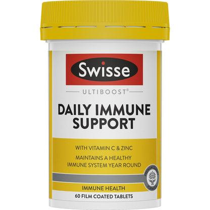 Swisse Ultiboost Daily Immune Support Tablets For Immune Health 60 Pack