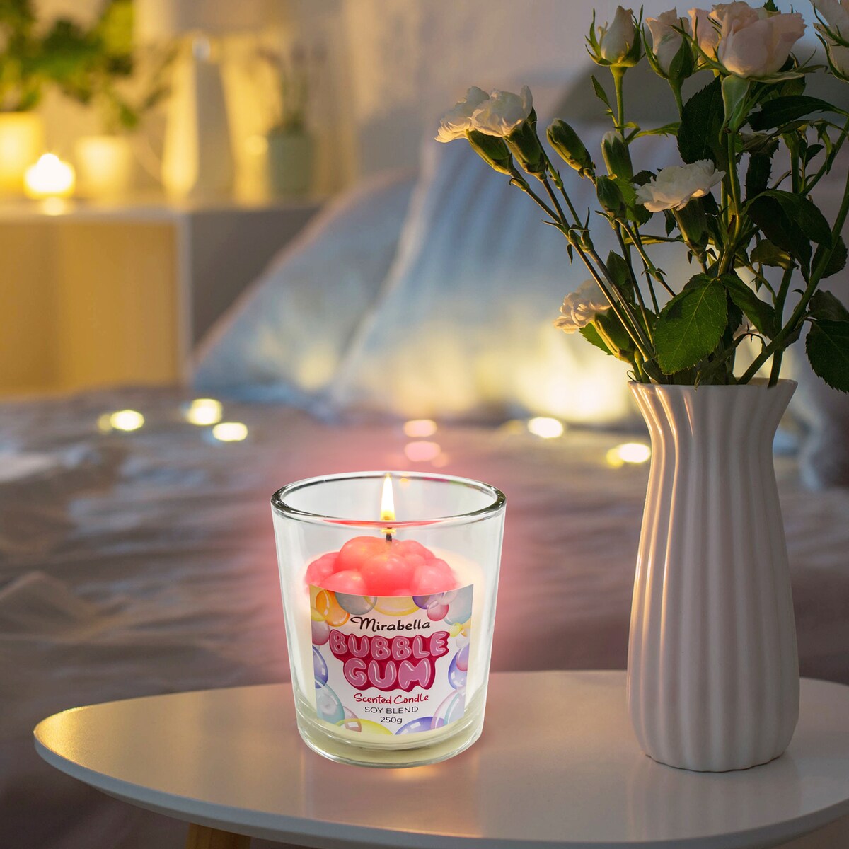 Mirabella Soy Blend Candle Bubble Gum 250g