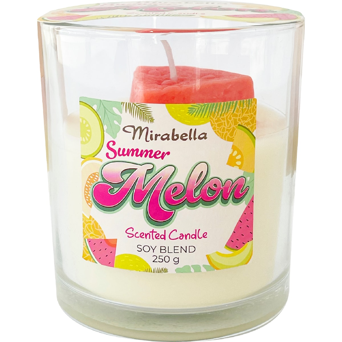 Mirabella Summer Melon Scented Soy Blend Candle 250g