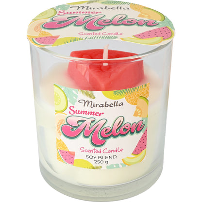 Mirabella Summer Melon Scented Soy Blend Candle 250g