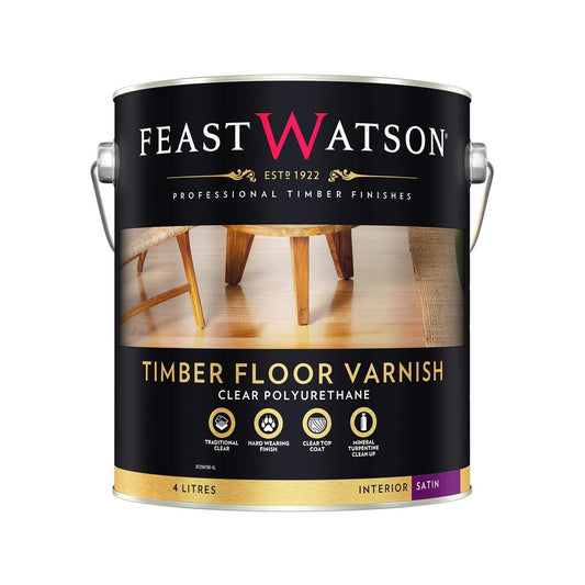 Feast Watson Timber Floor Varnish - 4L - Oil Based - Satin Finish