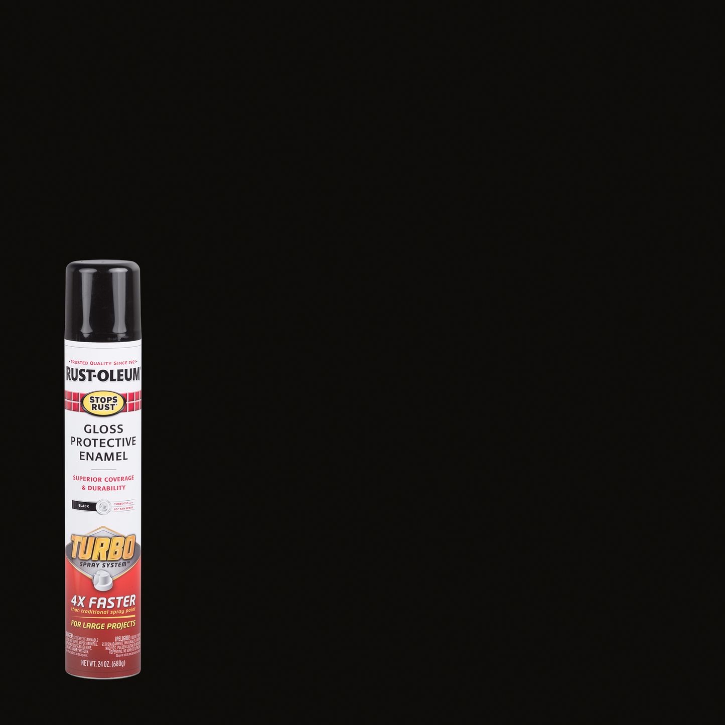 Rust Oleum Turbo Spray Paint - 680g - Black Gloss