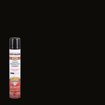 Rust Oleum Turbo Spray Paint - 680g - Black Gloss