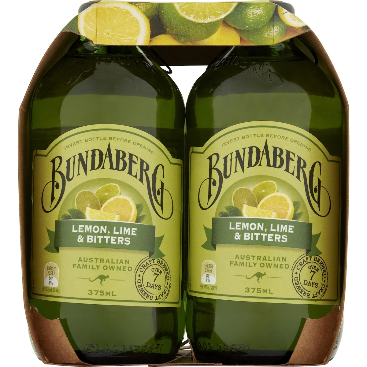 Bundaberg Lemon Lime & Bitters 375ml X 4 Pack