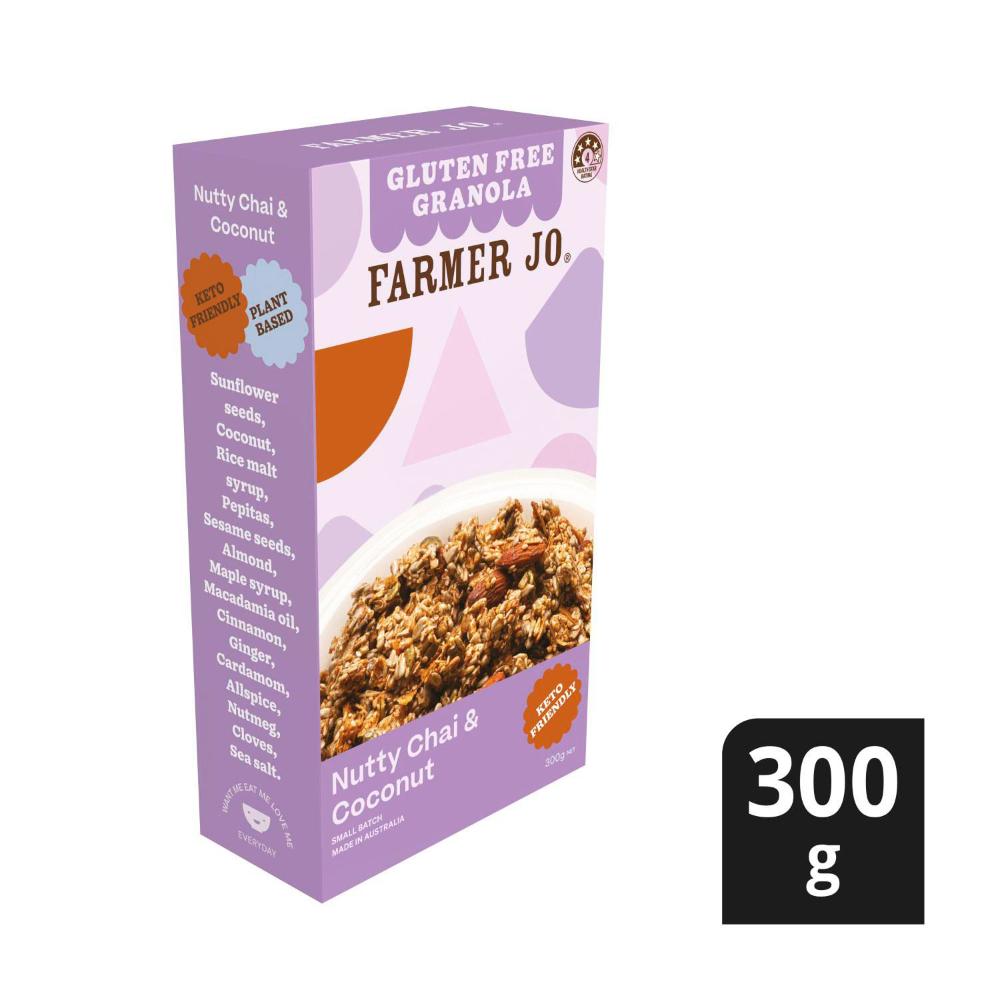 Farmer Jo Gluten Free Granola Nutty Chai & Coconut - 300g