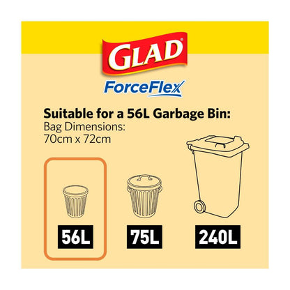 Glad Forceflex Drawstring Garbage Bags - 12 Pack