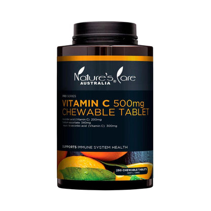 Nature's Care Pro Series Vitamin C 500mg Chewable Tablets - 250 pack