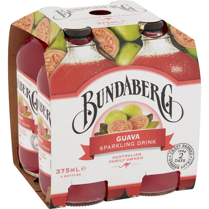 Bundaberg Guava Sparkling Drink 375ml X 4 Pack