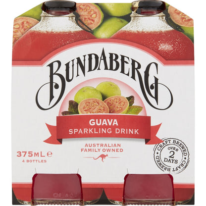 Bundaberg Guava Sparkling Drink 375ml X 4 Pack