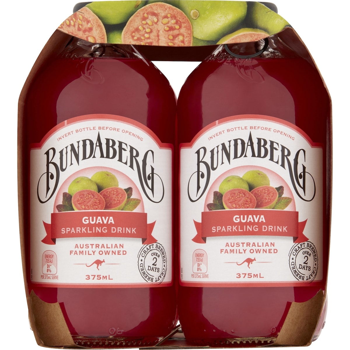 Bundaberg Guava Sparkling Drink 375ml X 4 Pack