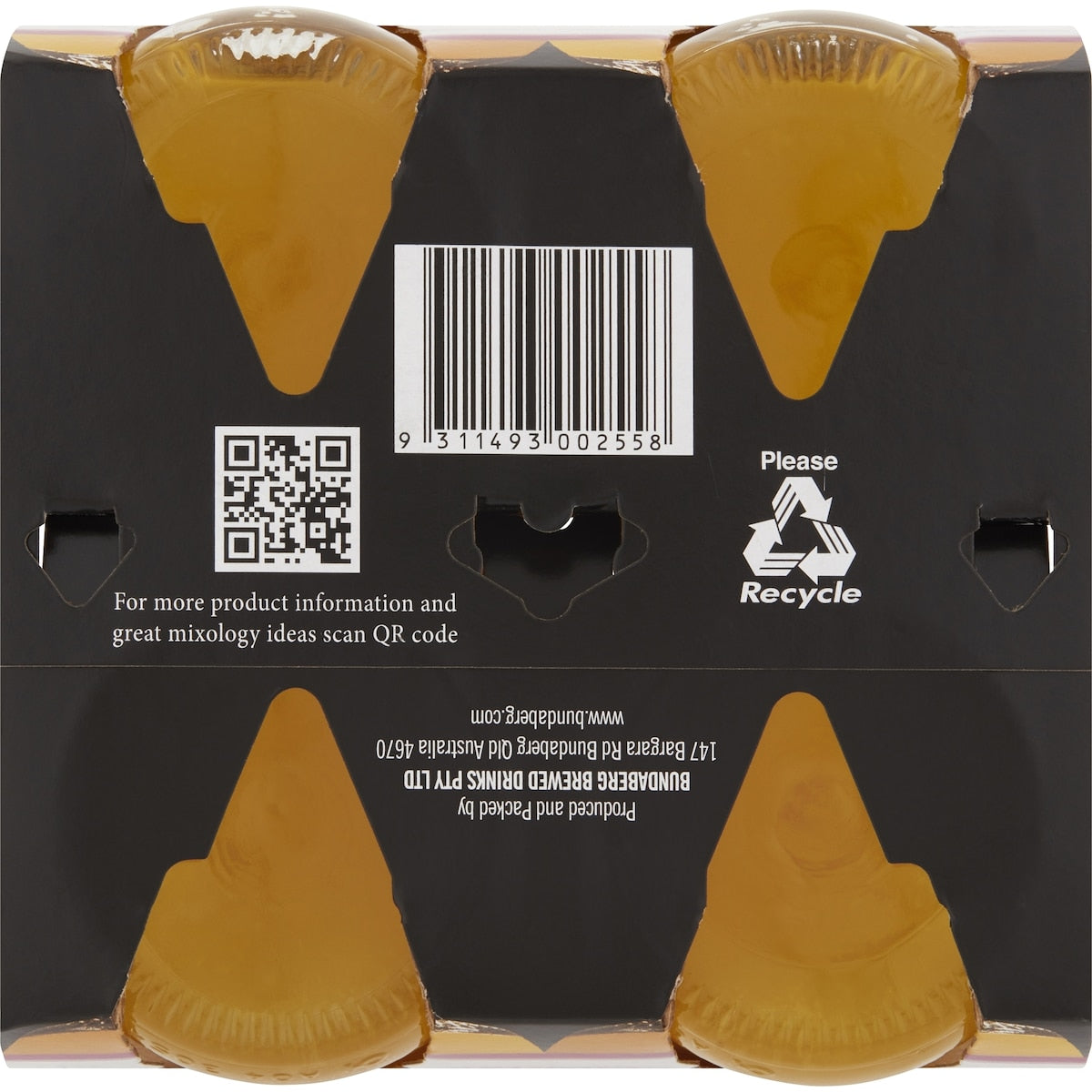 Bundaberg Sparkling Passionfruit Drink 375ml X 4 Pack
