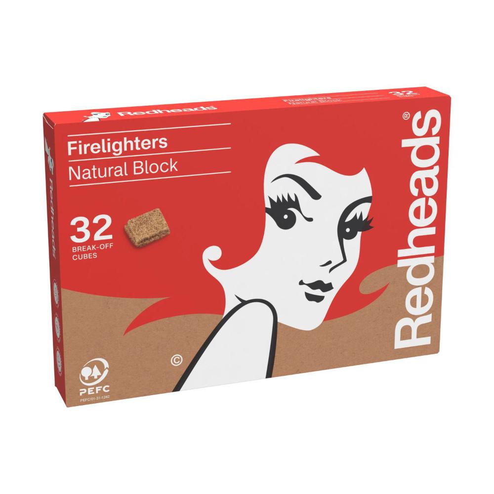 Redheads Natural Firelighter Blocks - 32 pack
