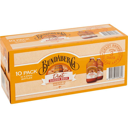 Bundaberg Diet Ginger Beer 375ml X 10 Pack