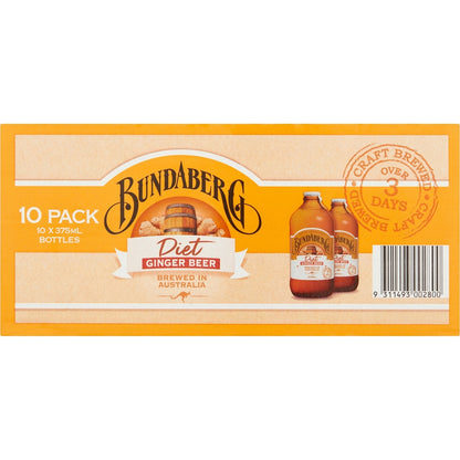 Bundaberg Diet Ginger Beer 375ml X 10 Pack