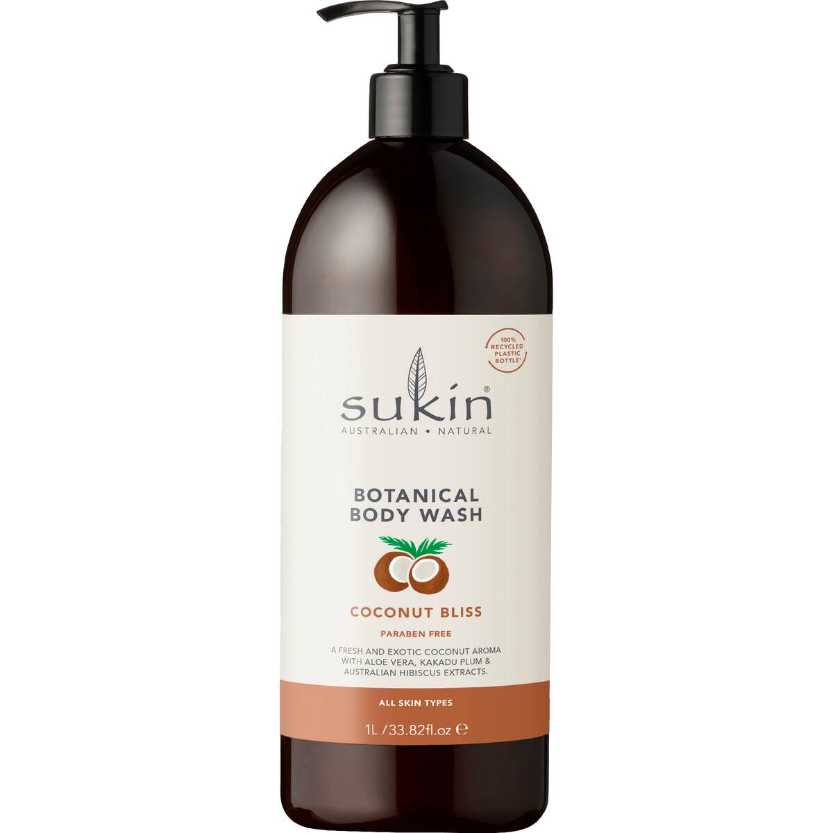Sukin Botanical Body Wash Coconut Bliss 1l