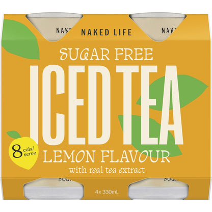 Naked Life Sugar Free Iced Tea Lemon 330ml X 4 Pack