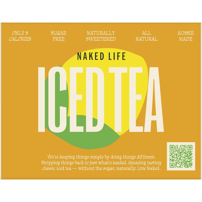 Naked Life Sugar Free Iced Tea Lemon 330ml X 4 Pack