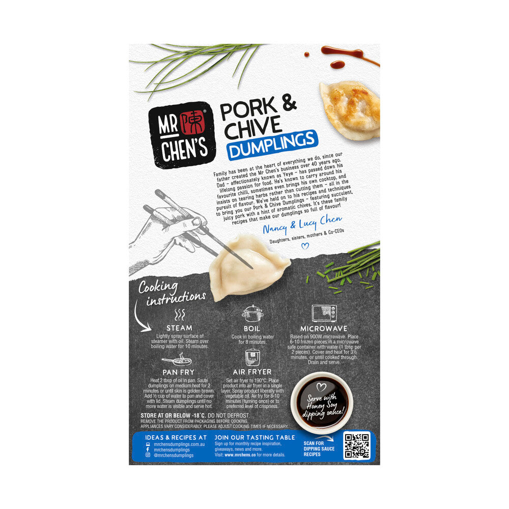 Mr Chen's Pork & Chive Dumpling - 550g