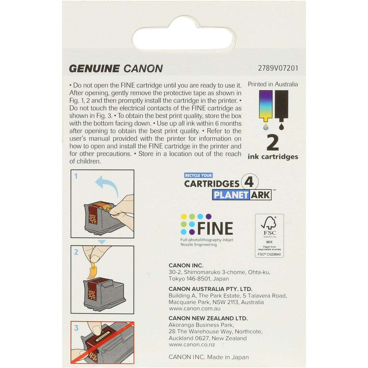 Canon Printer Ink Pg645cl646cp Each