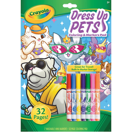 Crayola Colour & Marker Pad Dress Up Pets Each