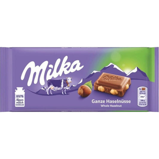Milka Whole Hazelnut Milk Chocolate 100g