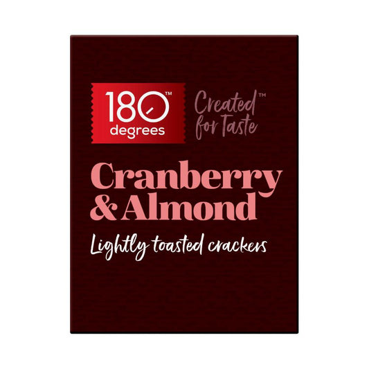 180 Degrees Toasted Cranberry & Almond Crackers - 130g