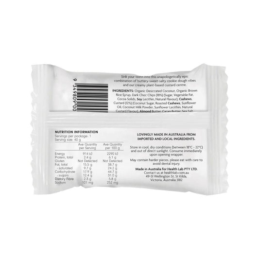 Health Lab Cookie Dough Custard Filled Ball - 40GRAM