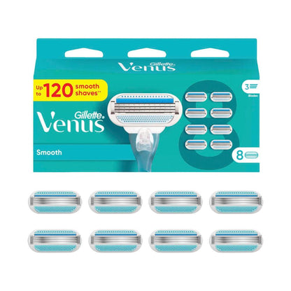 Gillette Venus Smooth Razor Blade Refills - 8 pack