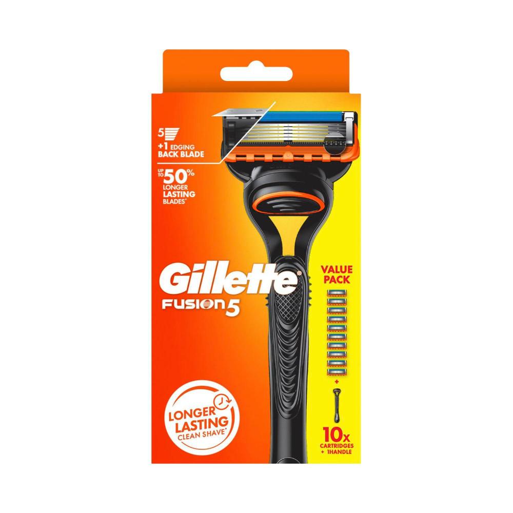 Gillette Fusion 5 Razor Kit With 10 Refill Blades - 1 Each