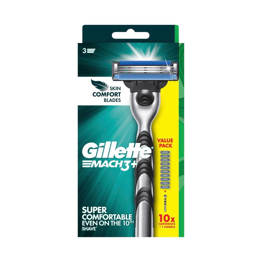 Gillette Mach3 Razor Kit With 10 Refill Blades - 1 Each