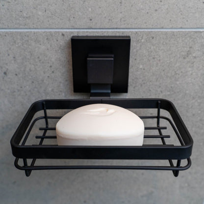 Fusion Loc 13kg Bathroom Suction Soap Dish - Black - Steel - Durable