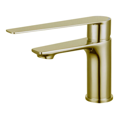 Evekare Brushed Brass Extended Lever Basin Mixer - 180 x 180 x 75mm