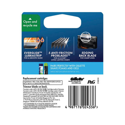Gillette Pro Glide Power Flexball Refill Blades - 4 pack