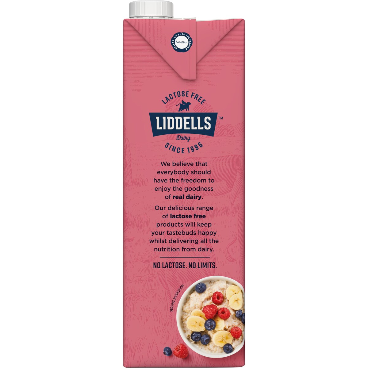 Liddells Lactose Free Skim Long Life Uht Milk 1l