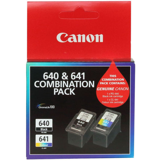 Canon Printer Ink Pg640 + Cl641 Twin Pack Each
