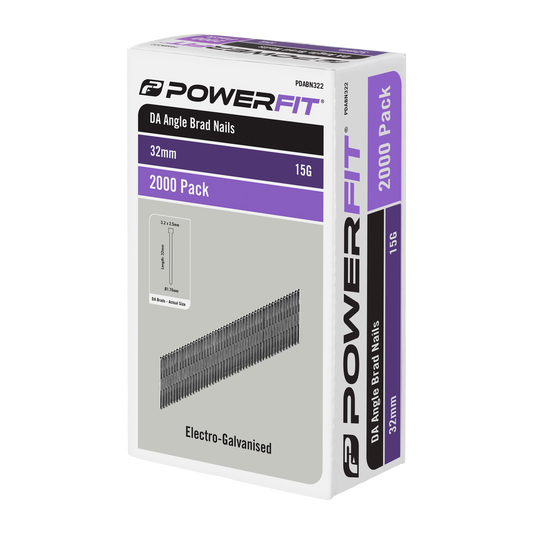 Powerfit DA Angled Brad Nails - 32mm - 2000 Pack