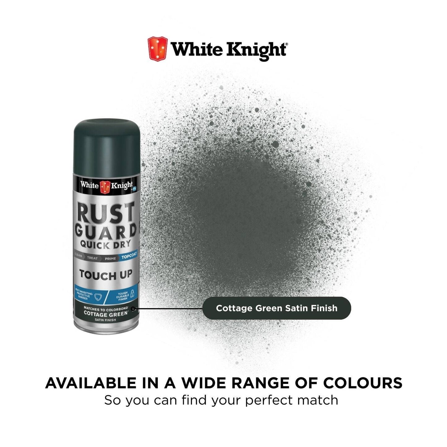 White Knight Rust Guard Spray Paint - 300g - Satin
