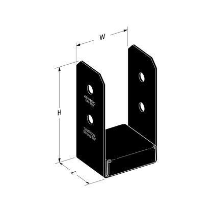 Simpson Strong Tie Post Base - 90 x 90mm - Black